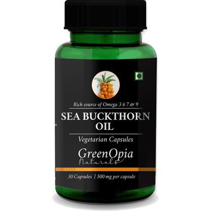 GreenOpia Sea Buckthorn Oil  Capsules for Glowing Skin 