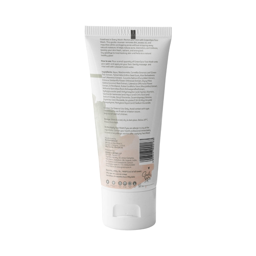 GreenOpia Green Tea Face Wash with  Niacinamide 100 ml