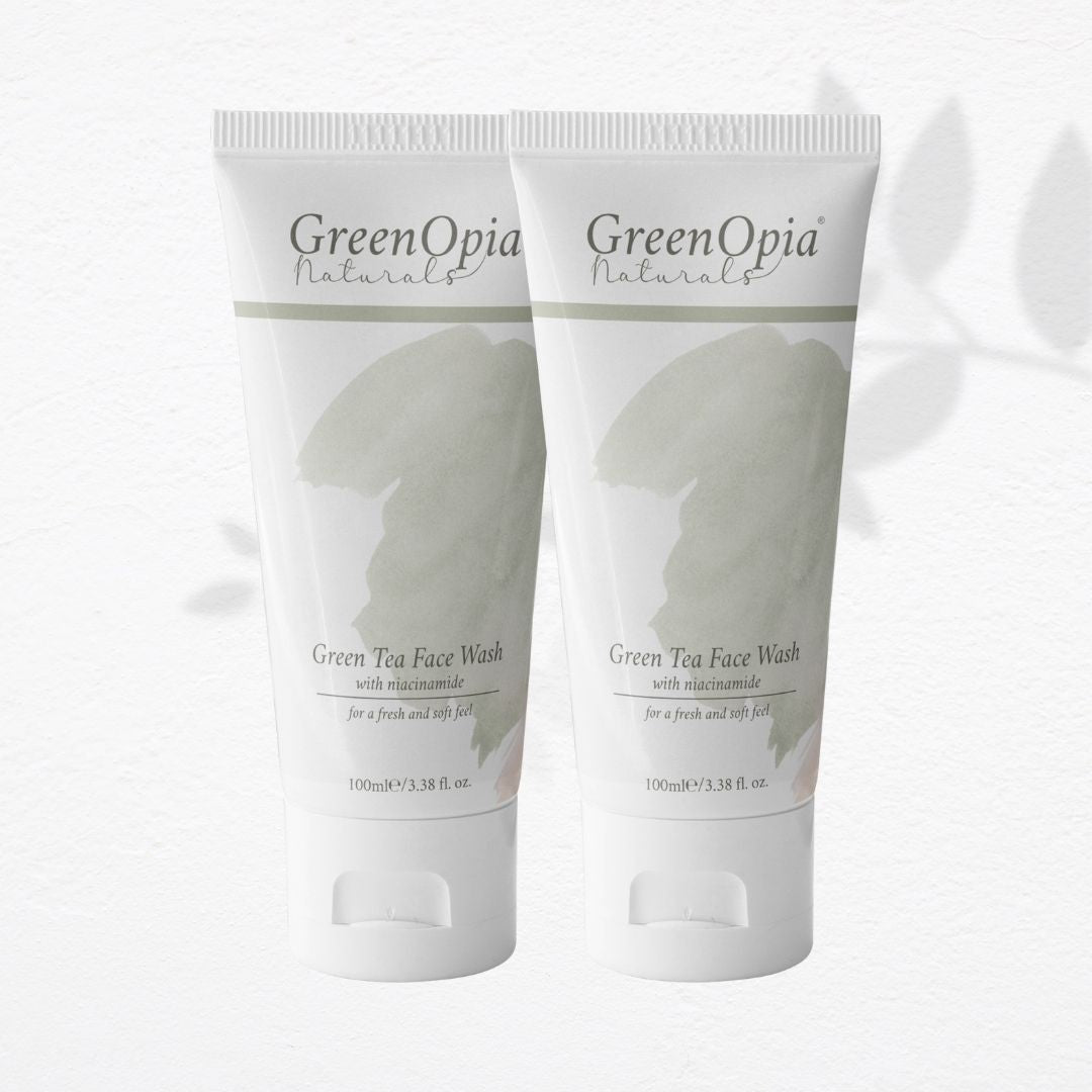 GreenOpia Green Tea & Niacinamide Face Wash | Gentle Sulphate-Free Cleanser with Aloe Vera, Cucumber & Herbal Extracts | Daily Cleanse for Fresh, Clear Skin