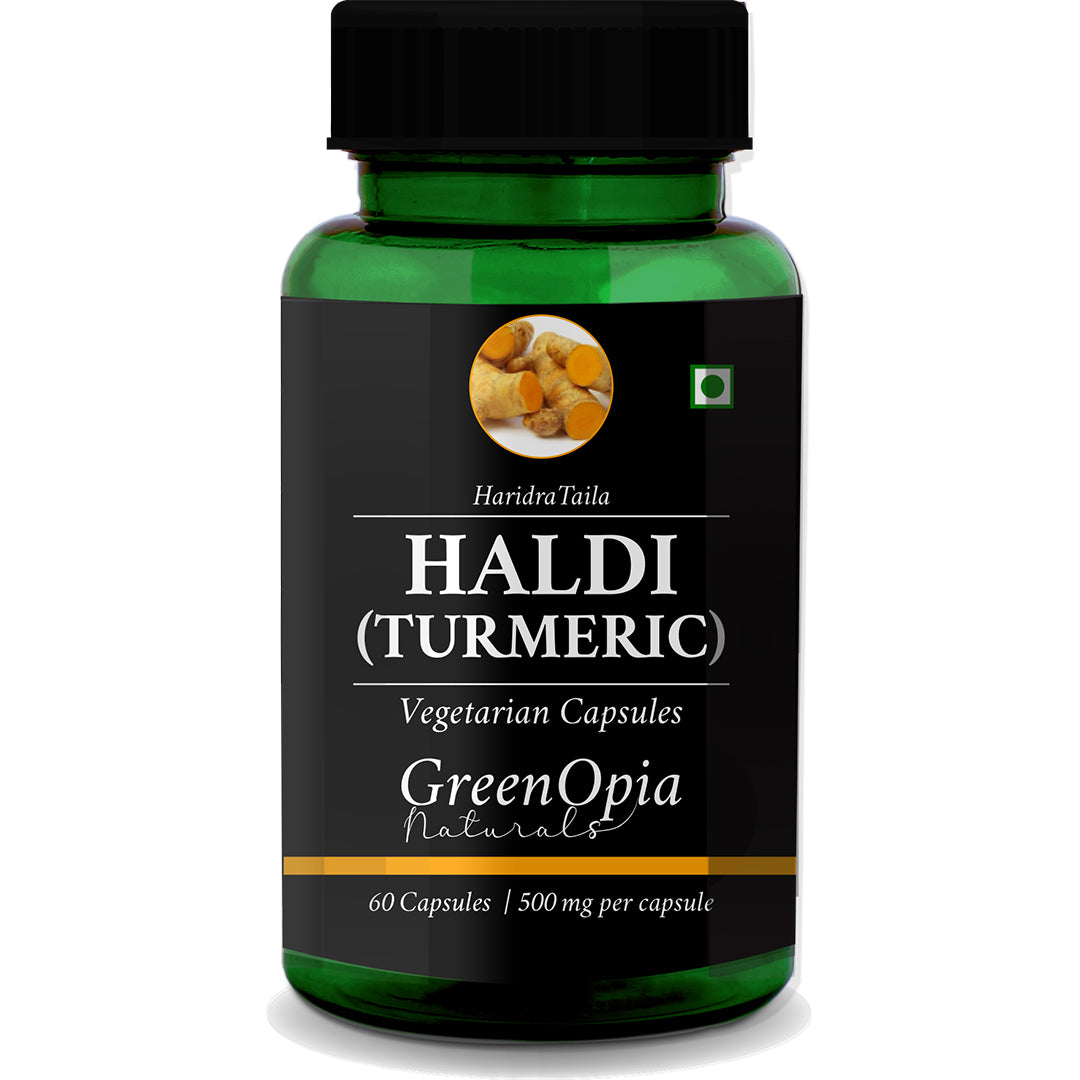GreenOpia Turmeric Oil Capsules – 60 Vegetarian Capsules with Curcumin for Immunity and Inflammation