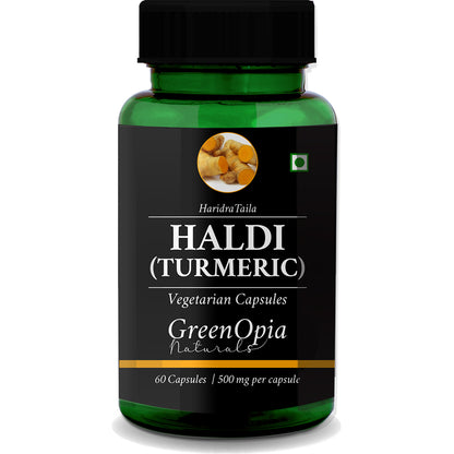 GreenOpia Turmeric Oil Capsules – 60 Vegetarian Capsules with Curcumin for Immunity and Inflammation