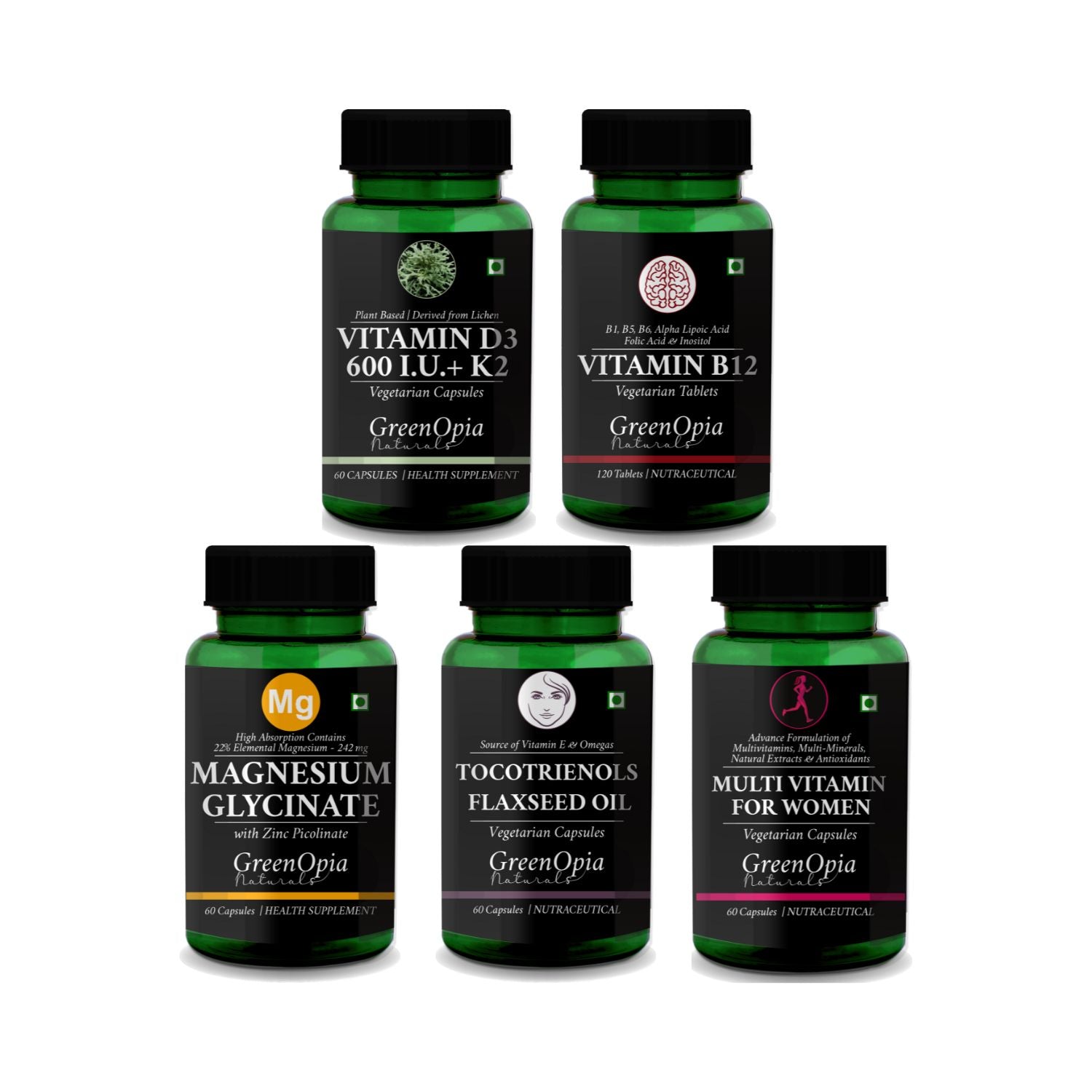 GreenOpia Vegetarian Women’s Combo – Holistic Wellness for Energy, Hormonal Balance & Radiant Health