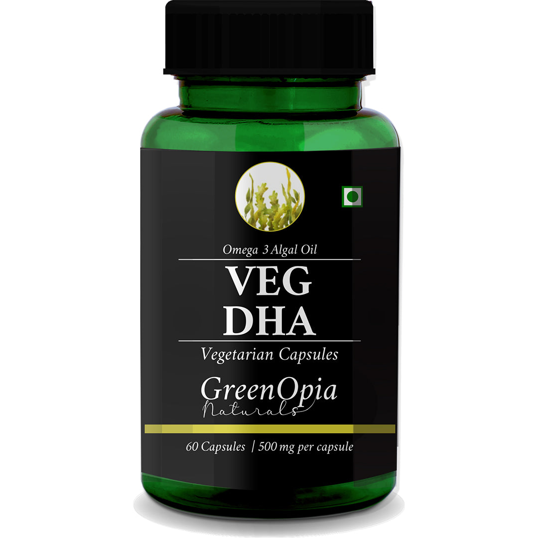 Vegan-friendly Omega-3 supplement with algae-sourced DHA for brain, heart, and eye support – GreenOpia