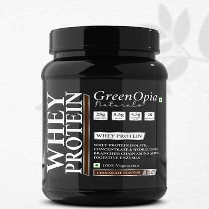 GreenOpia Whey Protein Powder – Chocolate Flavour for Muscle Gain and Recovery