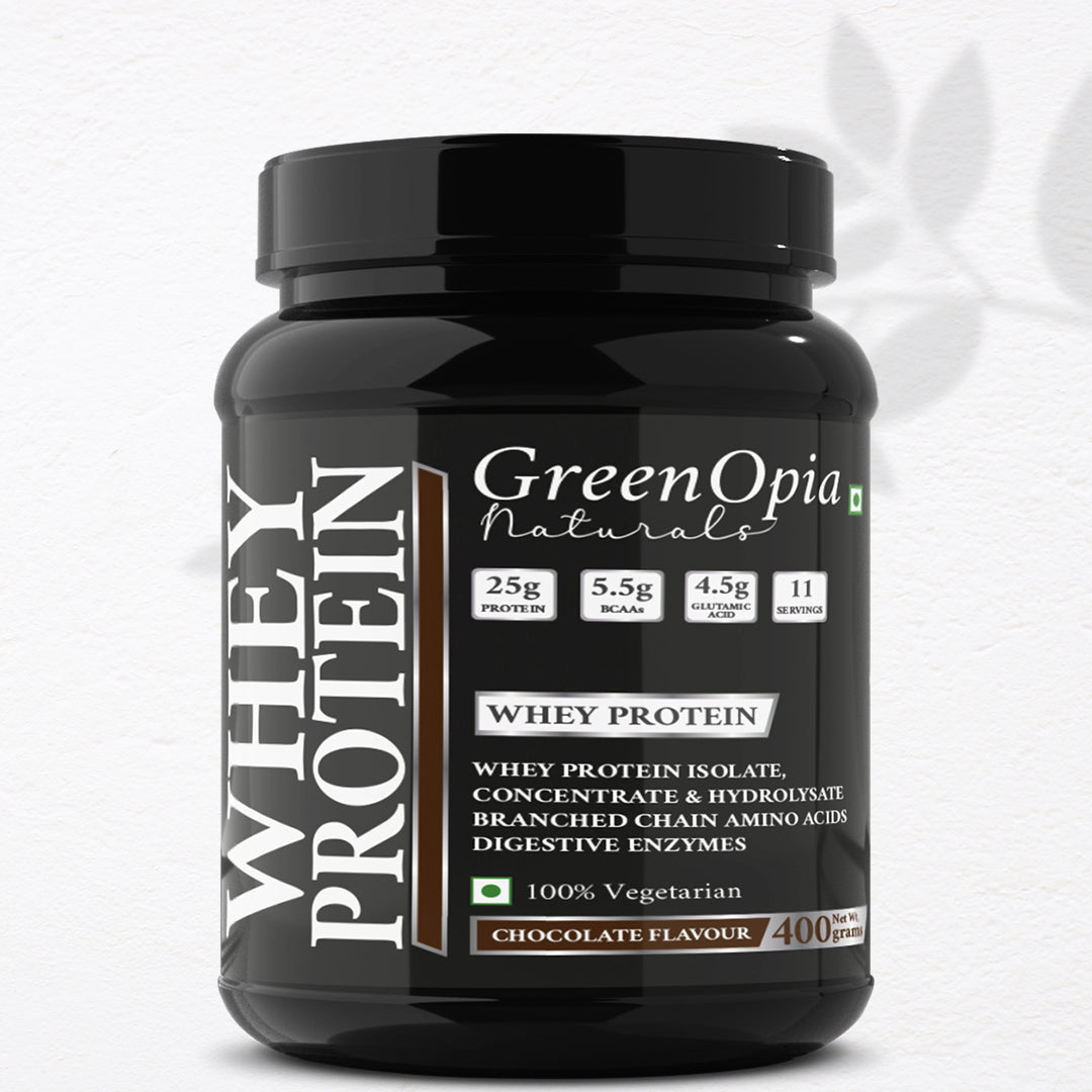 GreenOpia Whey Protein Powder – Chocolate Flavour for Muscle Gain and Recovery