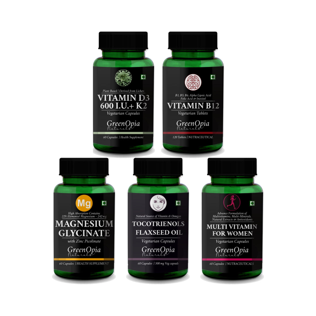 GreenOpia Vegetarian Women’s Combo – Holistic Wellness for Energy, Hormonal Balance &amp; Radiant Health
