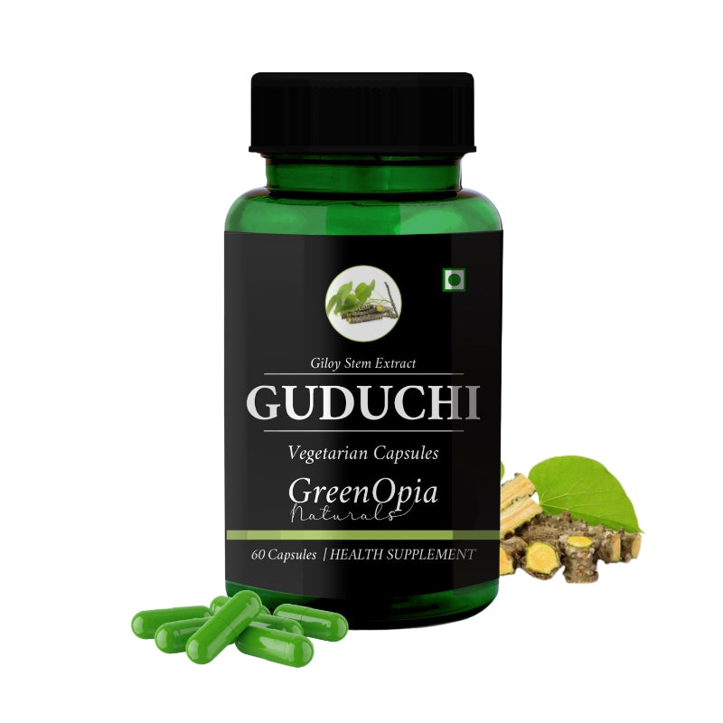 GreenOpia Guduchi (Giloy) Extract Capsules – 60 Vegan Capsules for Immunity and Detox Support