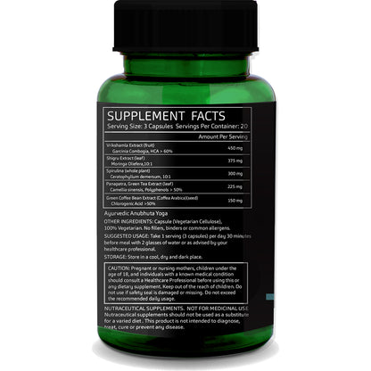KETO Slimming for Weight Management – 60 Vegetarian Capsules | Garcinia Cambogia, Green Tea, Moringa &amp; Triphala | Ayurvedic Fat Burner