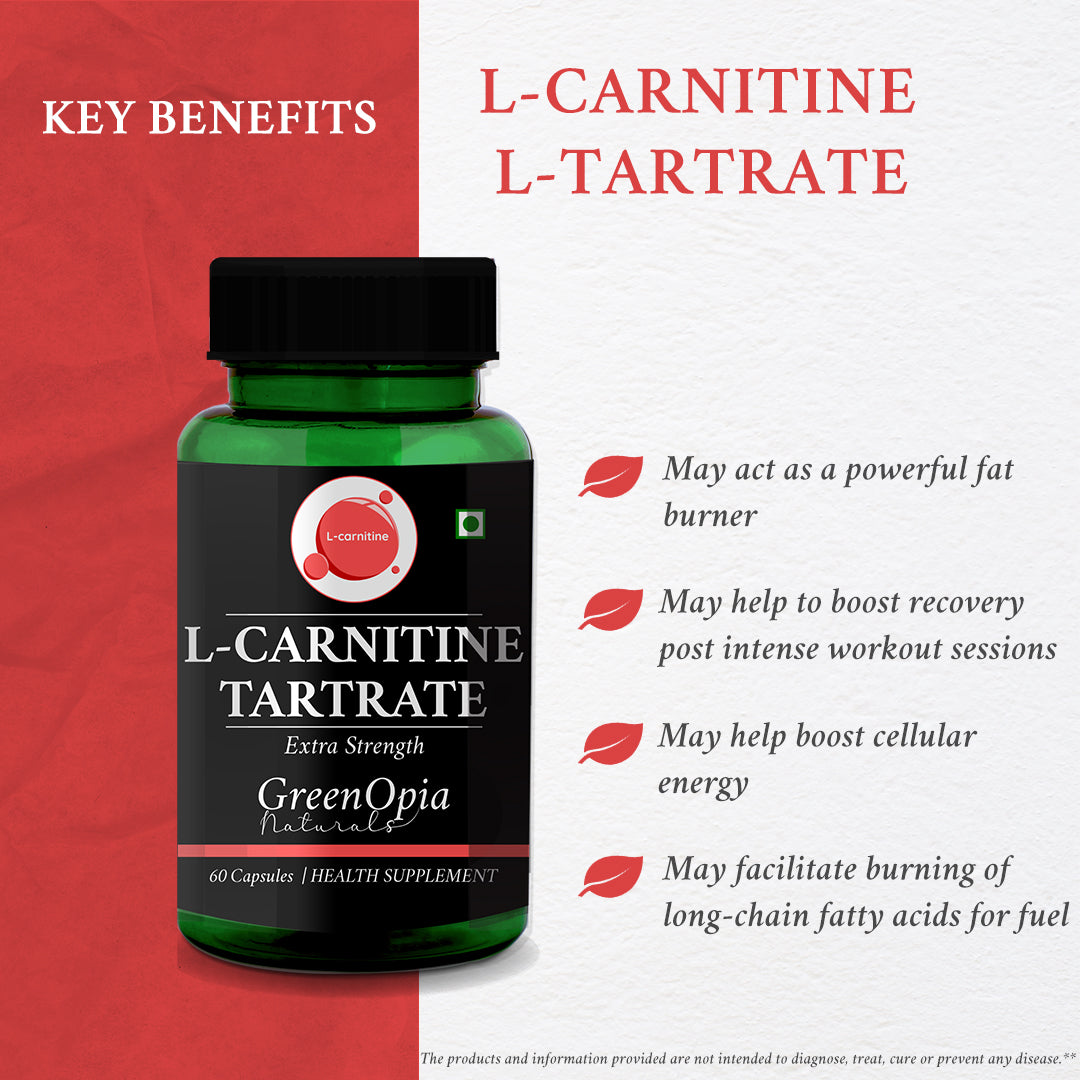 GreenOpia L-Carnitine L-Tartrate 60 Vegetarian Capsules