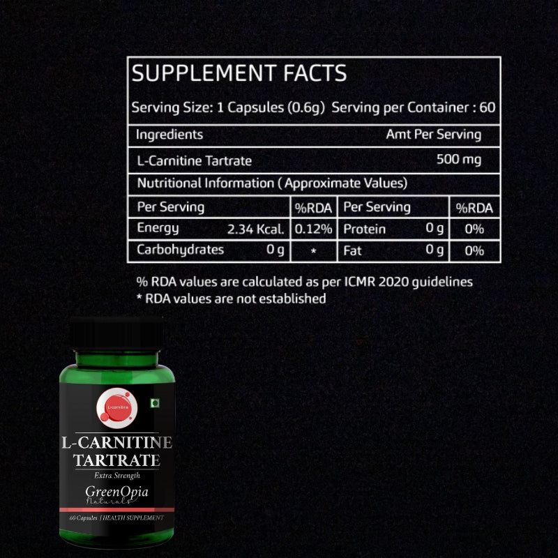 l carnitine instructions L-Carnitine L-Tartrate Capsules – Muscle & Recovery Support