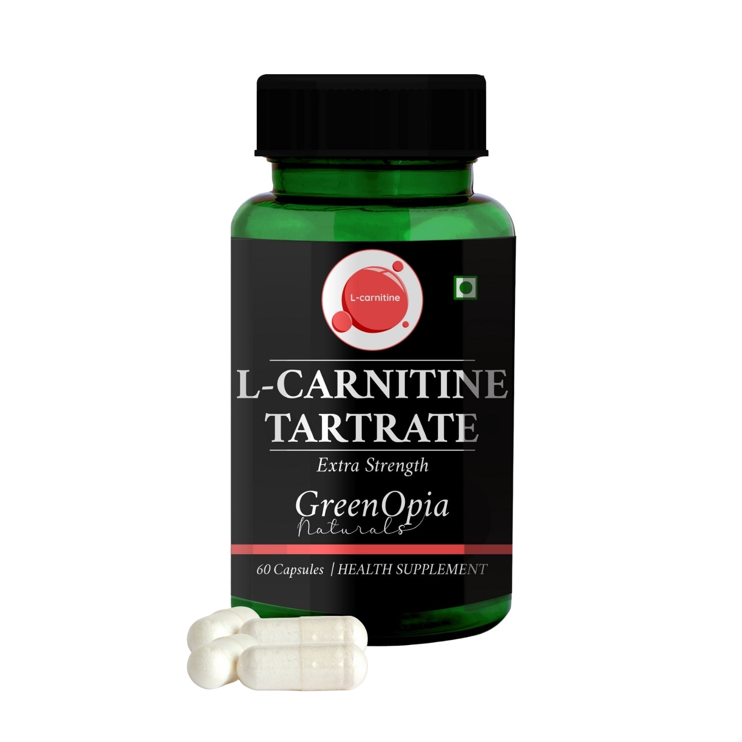 GreenOpia L-Carnitine L-Tartrate 60 Vegetarian Capsules