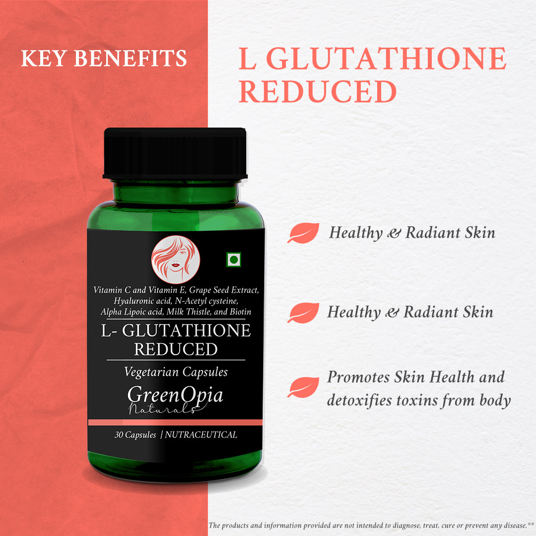 L Glutathione 30 Vegetarian Capsules – Skin Brightening &amp; Detox