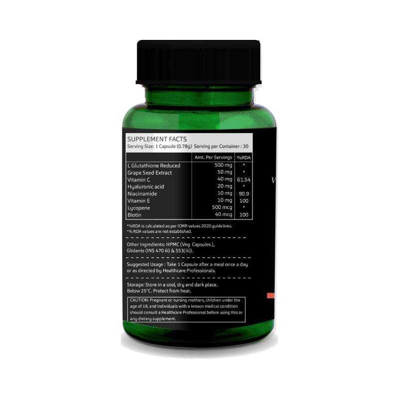 GreenOpia L-Glutathione 30 vegetarian capsules packaging and branding