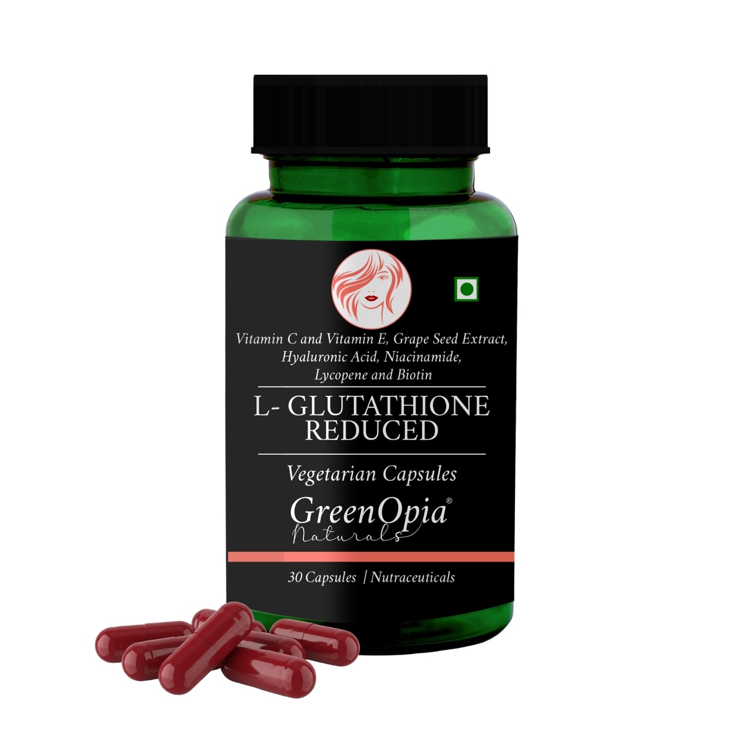 GreenOpia L Glutathione 30 Vegetarian Capsules