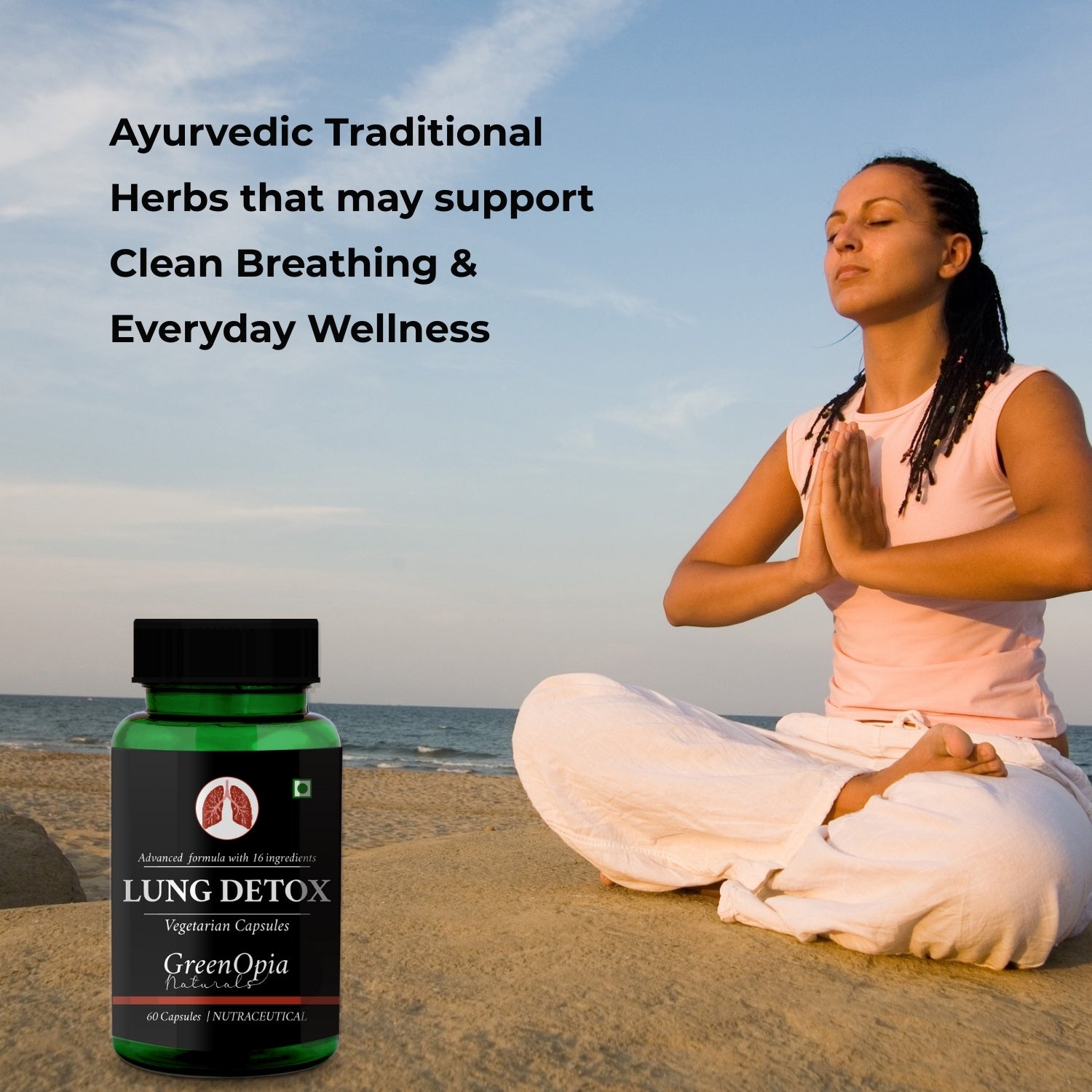 GreenOpia Lung Detox 60 Vegetarian Capsules