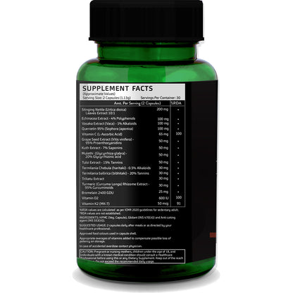 Lung Detox Capsules – 60 Vegetarian Capsules with Ayurvedic Herbs for Respiratory Health &amp; Immunity Support