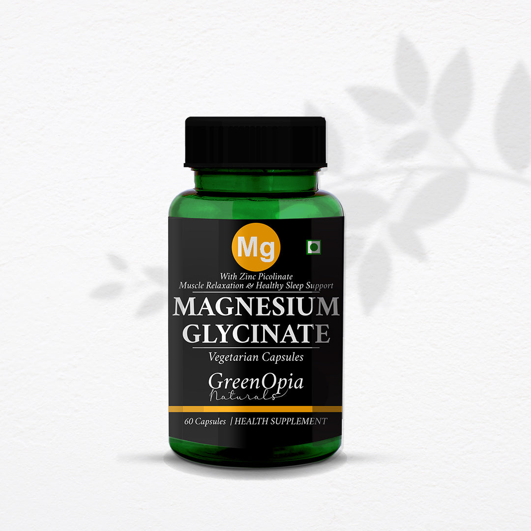 Magnesium Glycinate with Zinc – 60 Veg Capsules | Sleep, Stress &amp; Muscle Support