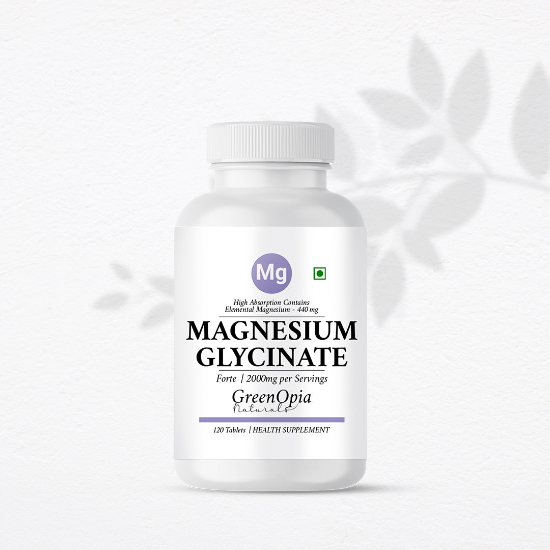 GreenOpia Chelated Magnesium Glycinate 120 Vegetarian Tablets