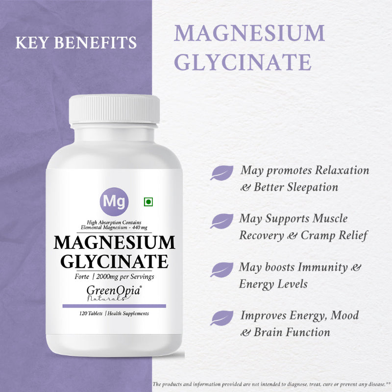 Magnesium Glycinate supplement supporting muscle recovery relaxation and sleep
