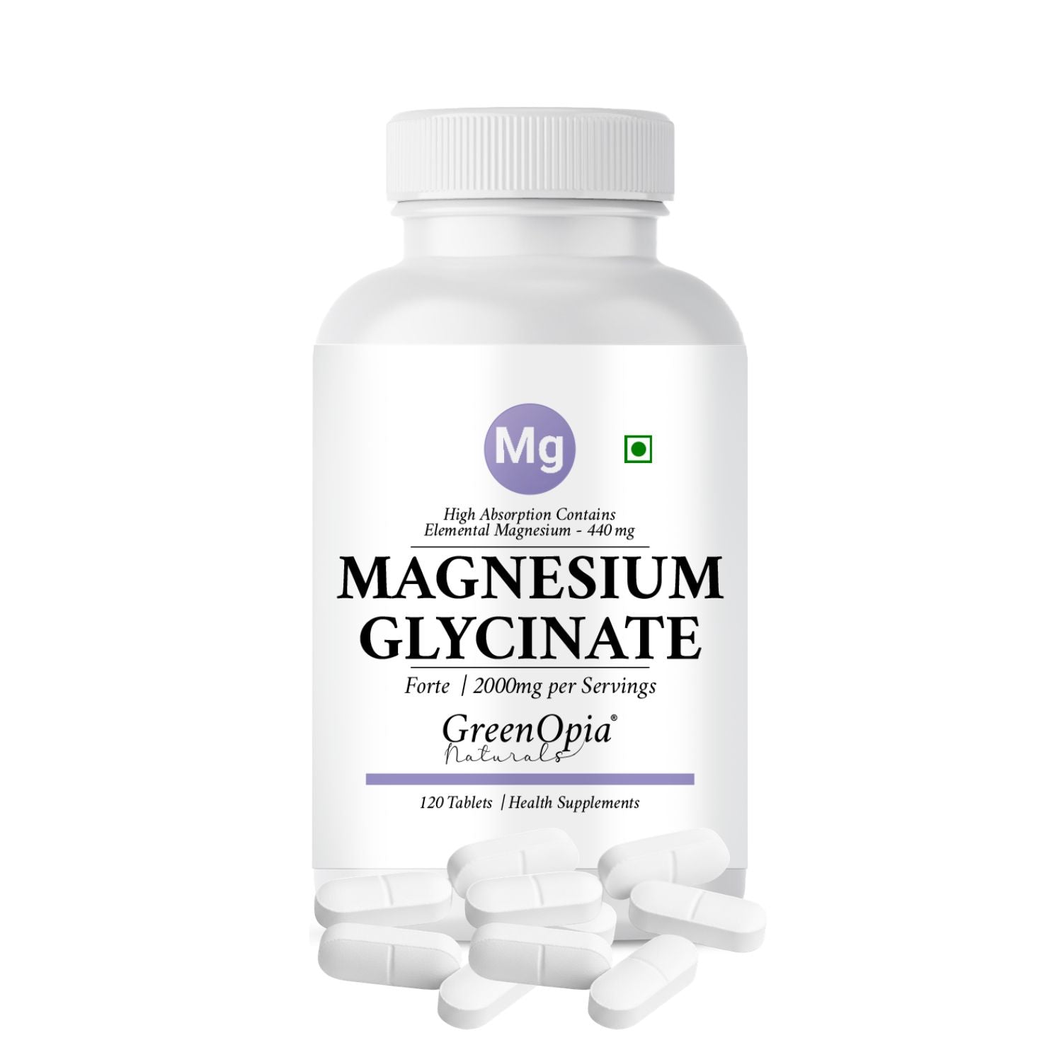 Chelated Magnesium Glycinate 120 Vegetarian Tablets