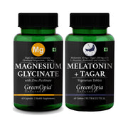 Magnesium Glycinate with Zinc + Melatonin & Tagar Night-Time Support Combo – 60 Capsules + 60 Tablets