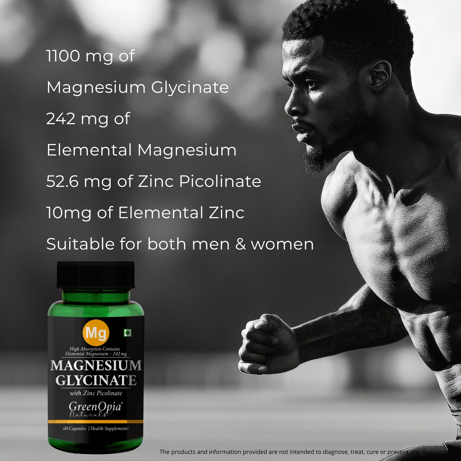 Magnesium Glycinate & Zinc 60 Vegetarian Capsules