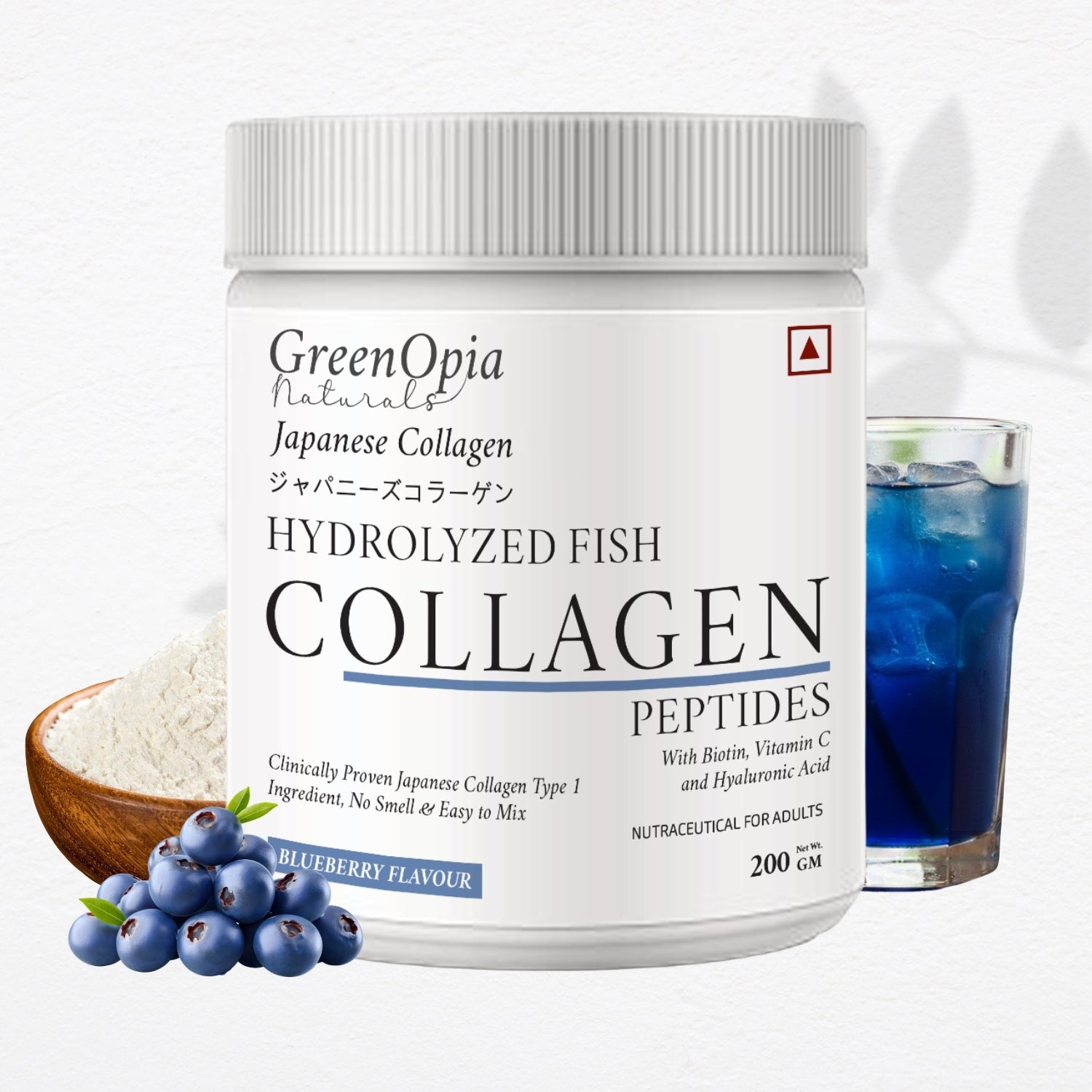GreenOpia Marine Collagen for Women & Men | Clinically Proven Ingredient | 200g (Available in 3 Flavours)
