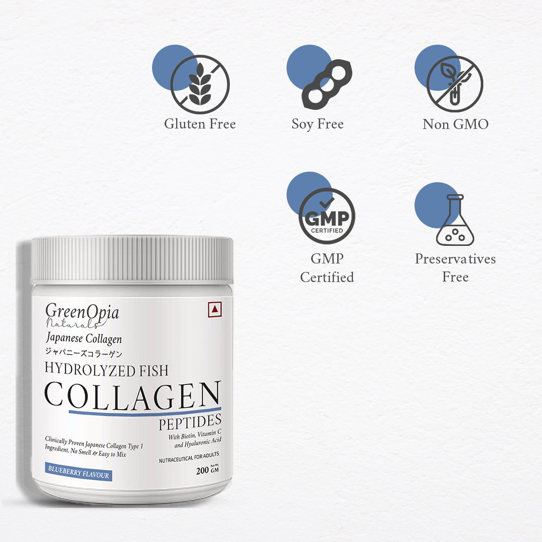 GreenOpia Marine Collagen for Women & Men | Clinically Proven Ingredient | 200g (Available in 3 Flavours)