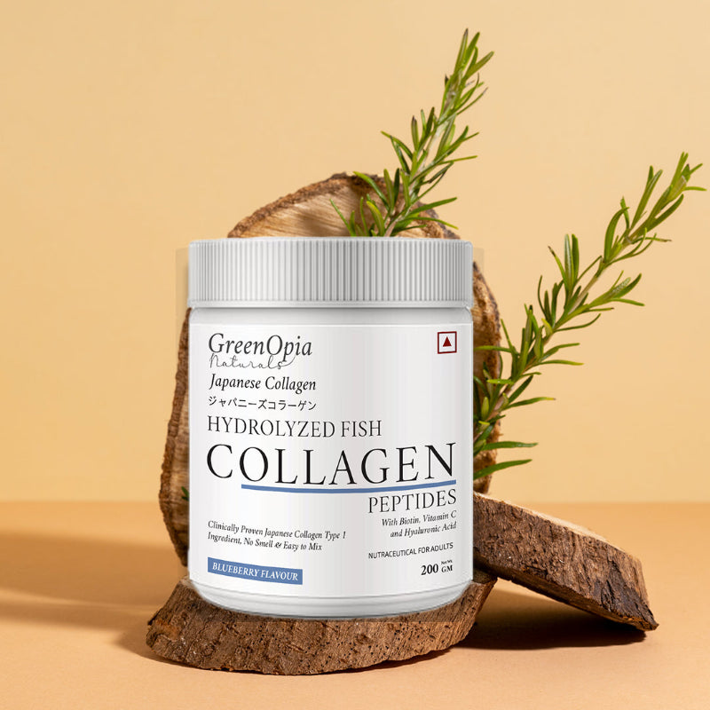 Marine collagen supplement supporting healthy-looking skin and hair with regular use