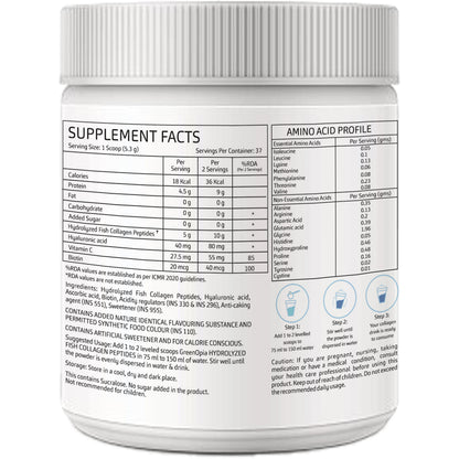 Marine Collagen Supplements for Women &amp; Men | Clinically Proven Ingredient | 200g (Available in 3 Flavours)