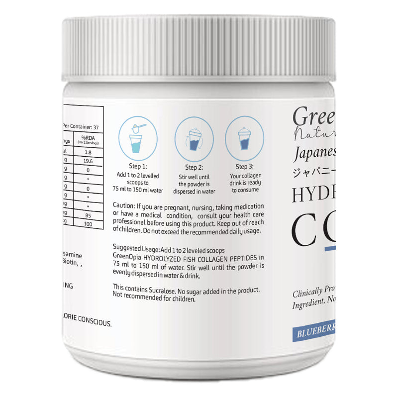Premium hydrolyzed marine collagen powder with Type I and Type III collagen