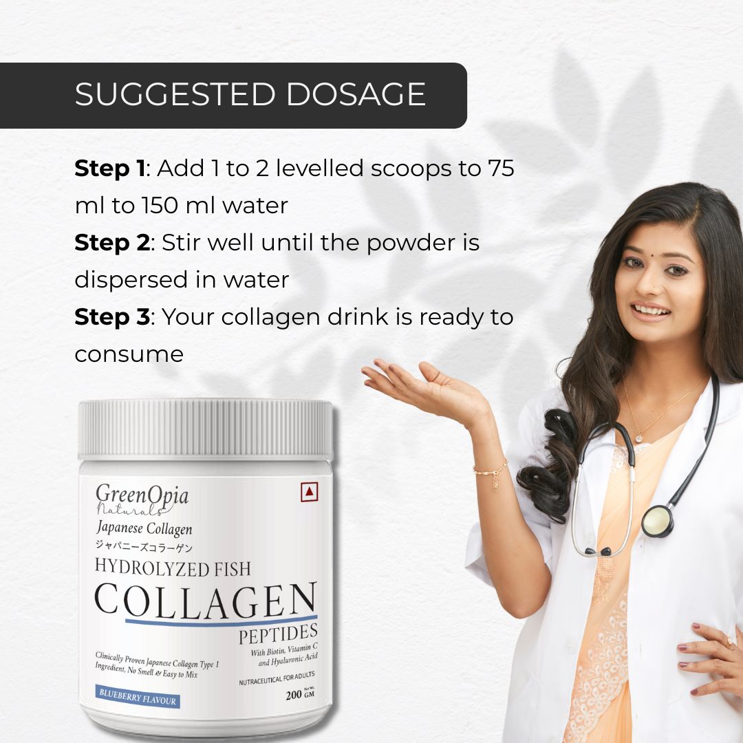 GreenOpia Marine Collagen for Women & Men | Clinically Proven Ingredient | 200g (Available in 3 Flavours)