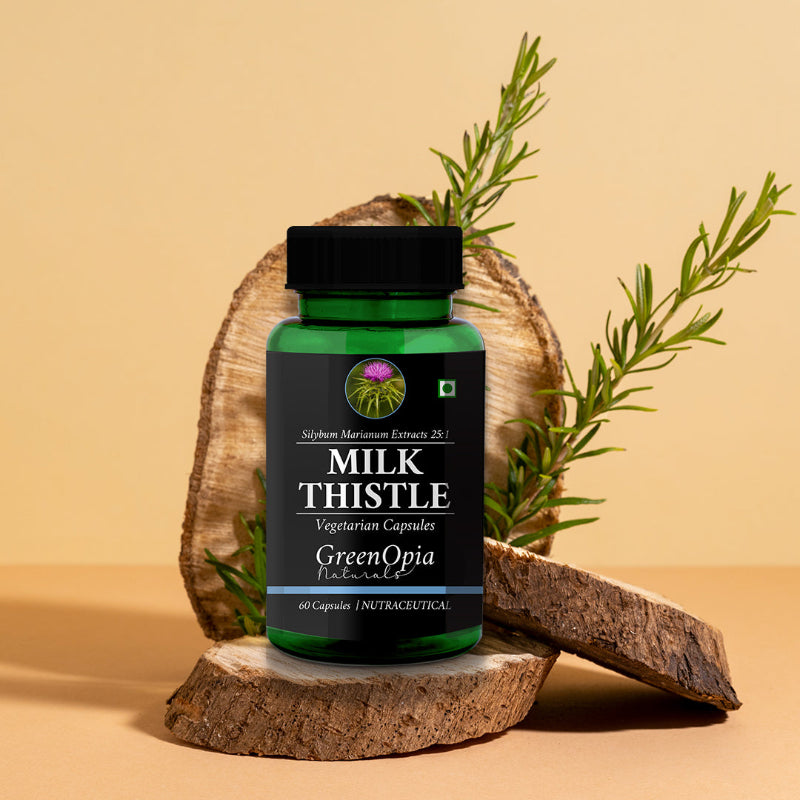 GreenOpia Milk Thistle 60-capsule herbal supplement packaging