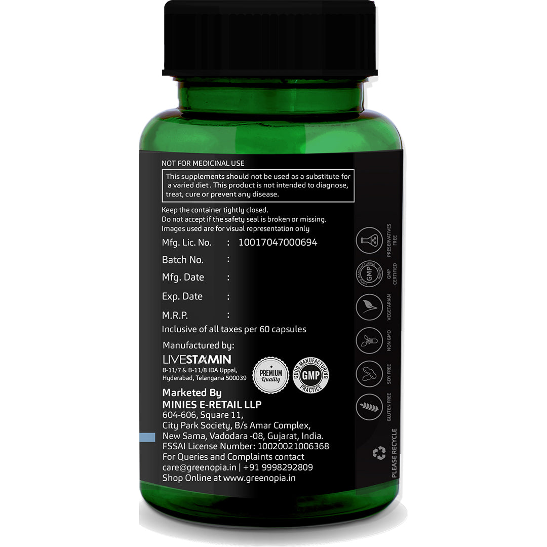 GreenOpia Milk Thistle Extratcs 60 Vegetarian Capsules