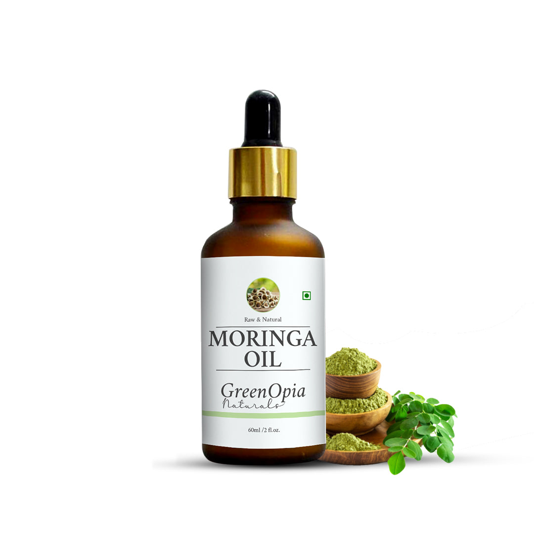 GreenOpia Cold Pressed Moringa Oil – 60ml | Skin, Hair & Body Nourishment | 100% Pure & Natural Ayurvedic Oil
