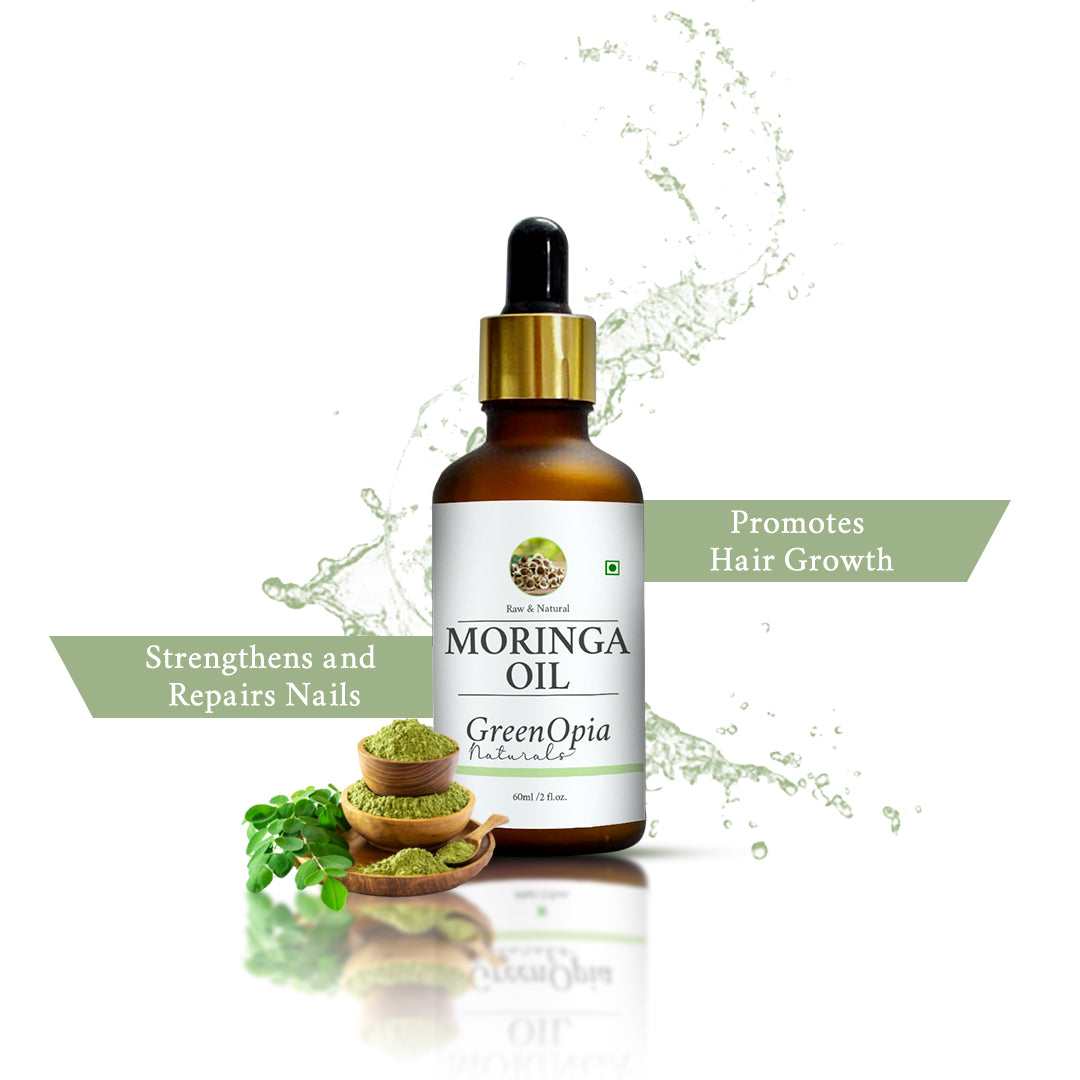 Applying Moringa Oil on Face and Hair – Natural Ayurvedic Beauty Oil
