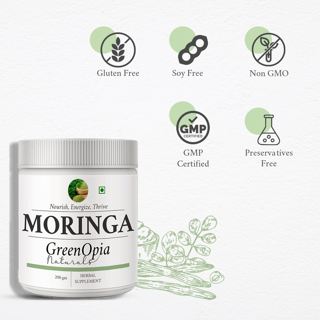 GreenOpia Organic Moringa Powder 200g - Immunity Booster