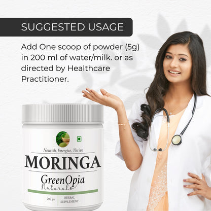 Moringa Oleifera Powder – Ayurvedic Superfood for Immunity, Detox &amp; Energy | 200 grams