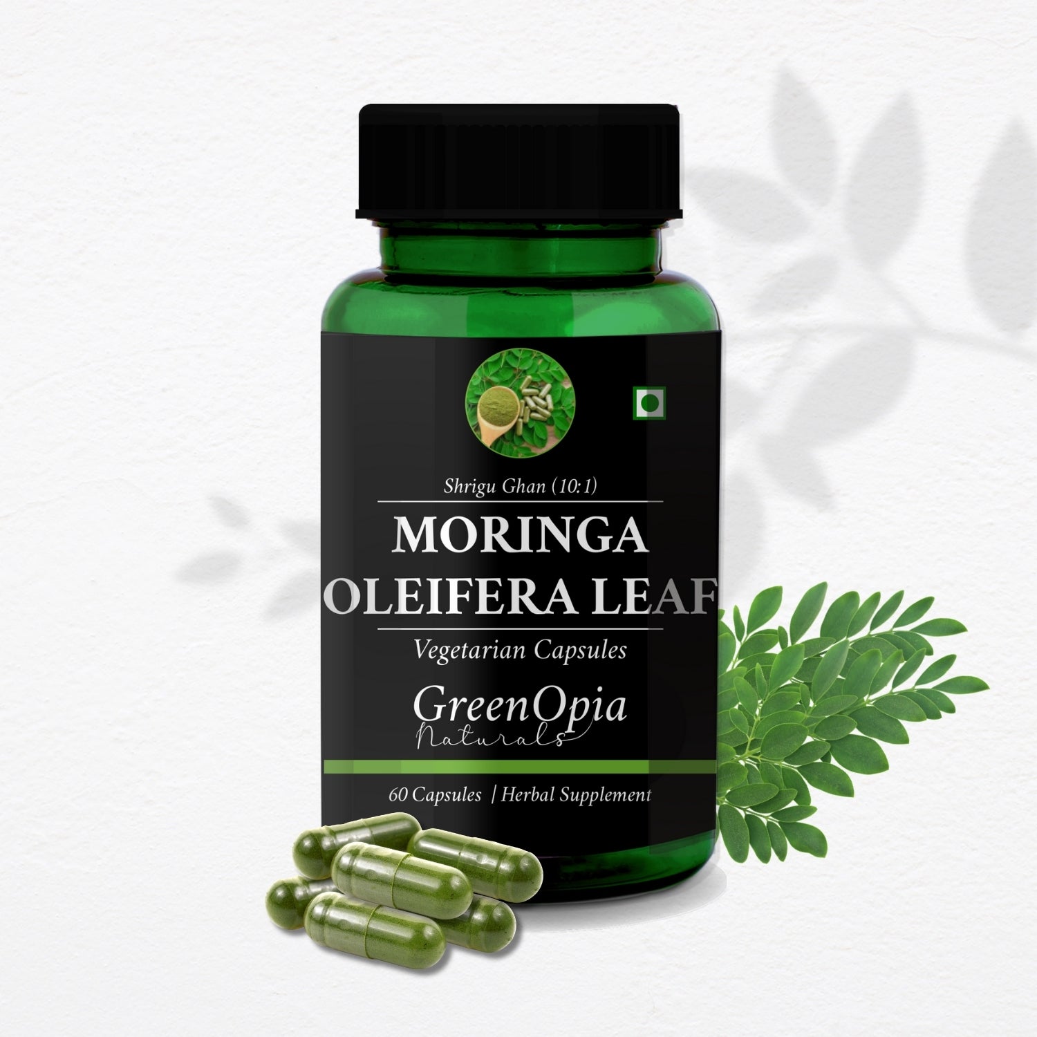 GreenOpia Moringa Oleifera Leaf 60 Vegetarian Capsules