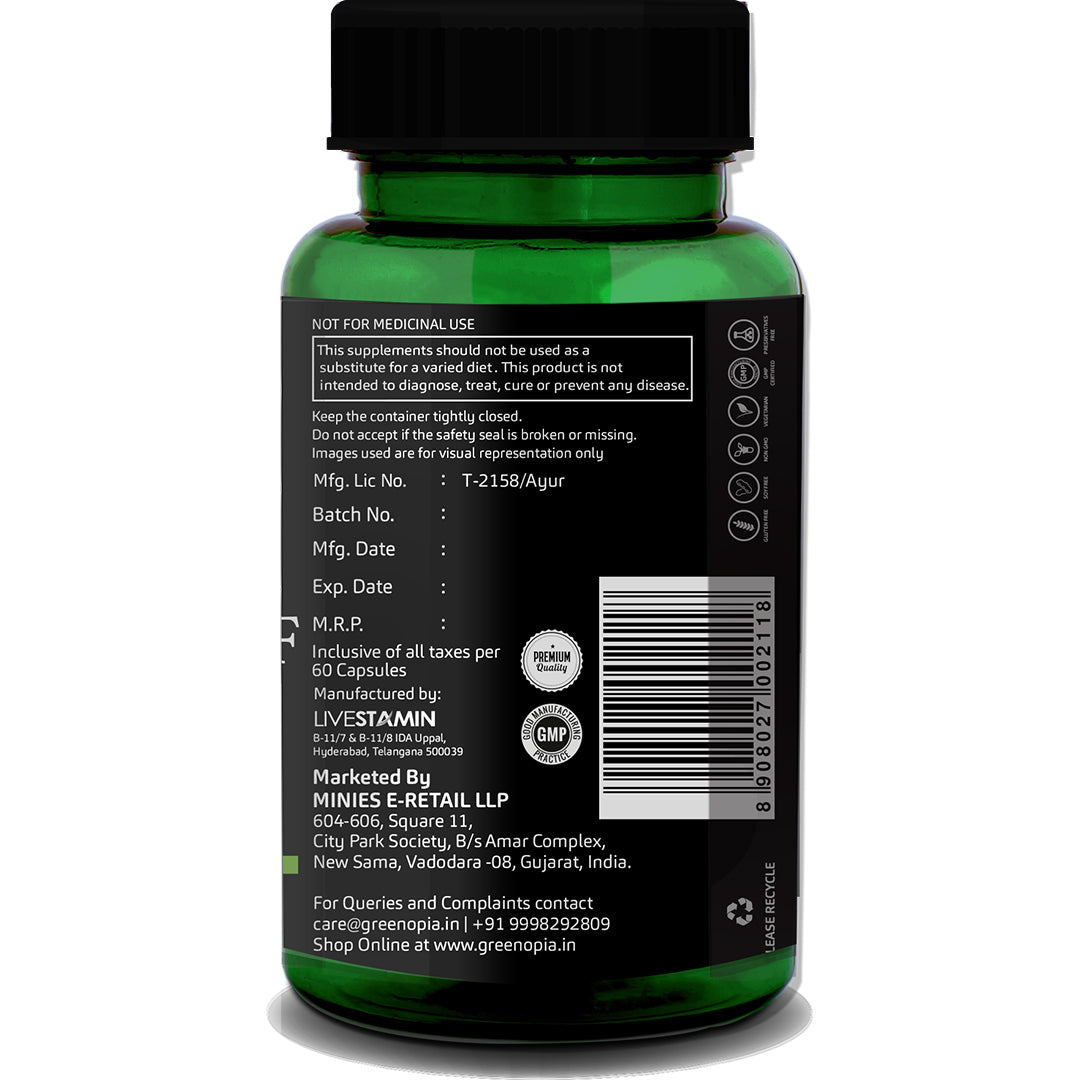 GreenOpia Moringa Oleifera Leaf 60 Vegetarian Capsules