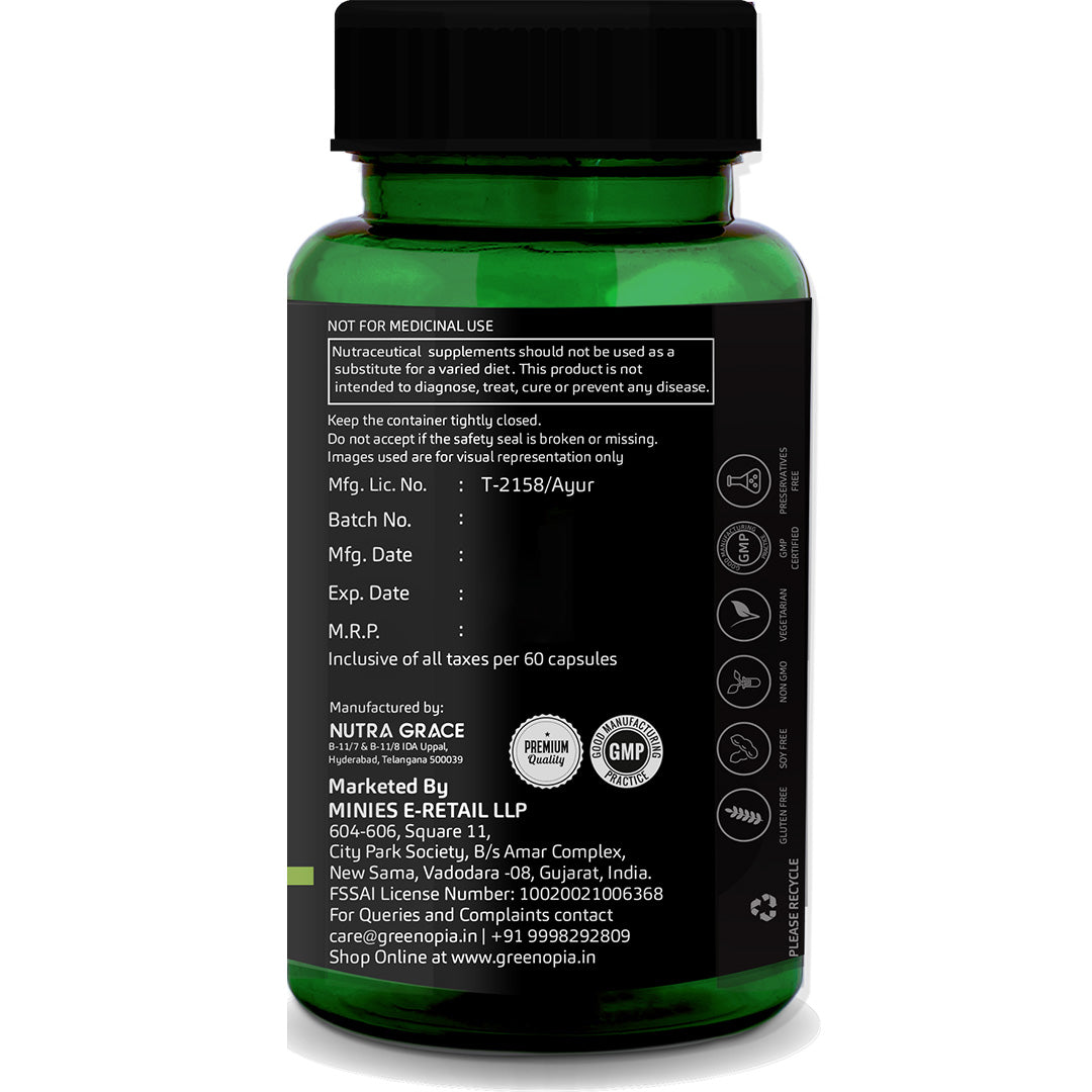 GreenOpia Moringa Seed Oil 60 Liquid Filled Vegetarian Capsules