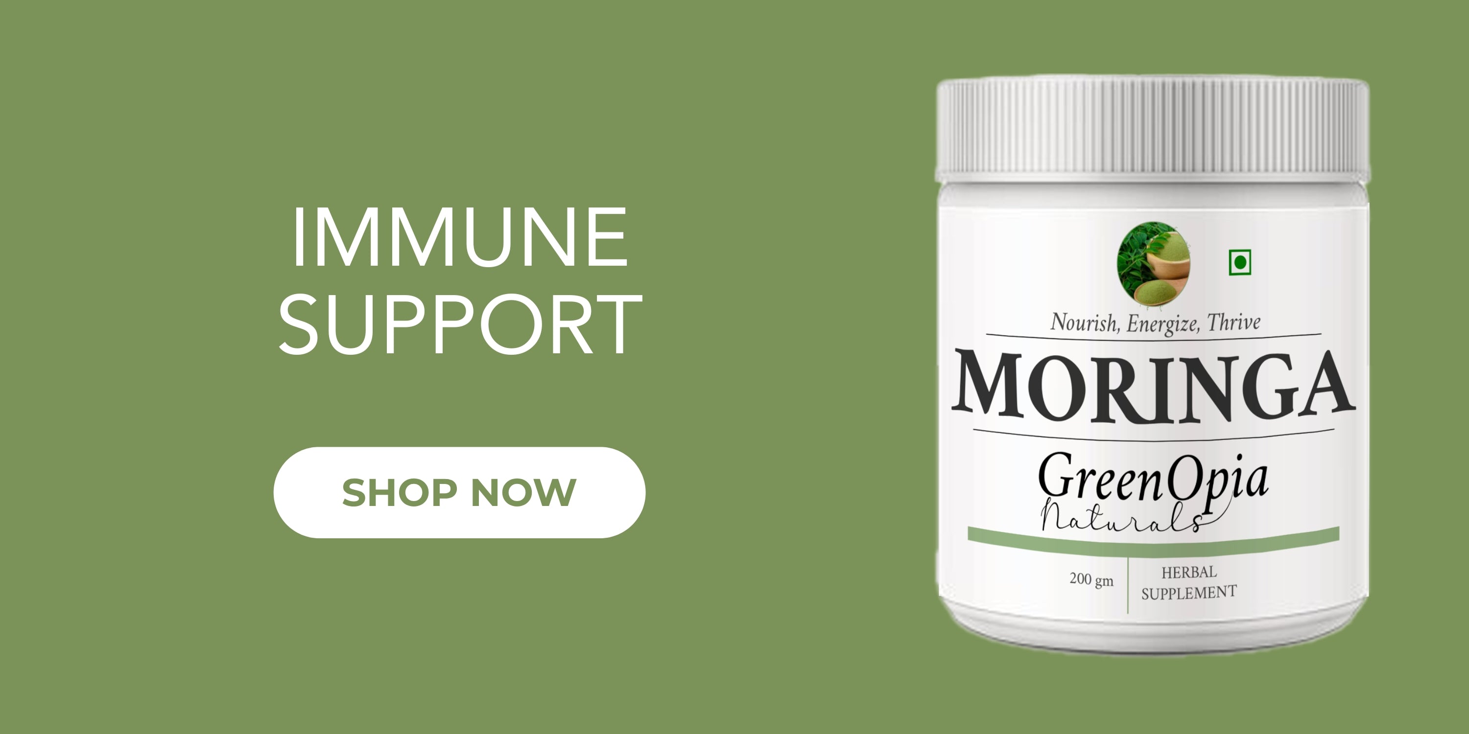 GreenOpia Moringa Powder – Superfood for Immune Wellness and Natural Energy