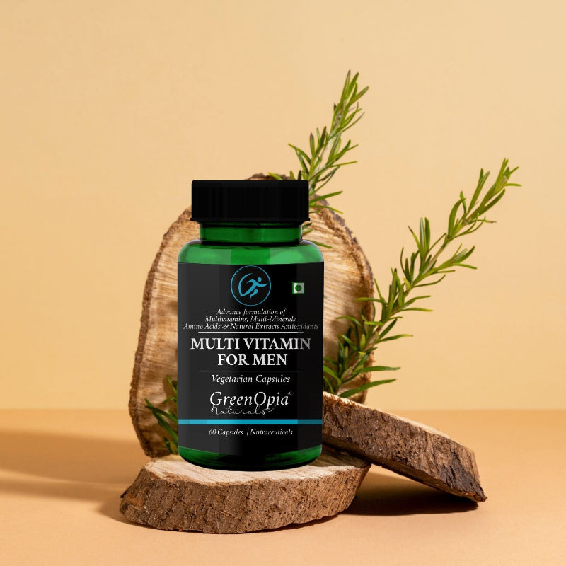Active man supporting daily wellness with GreenOpia Multivitamins for Men