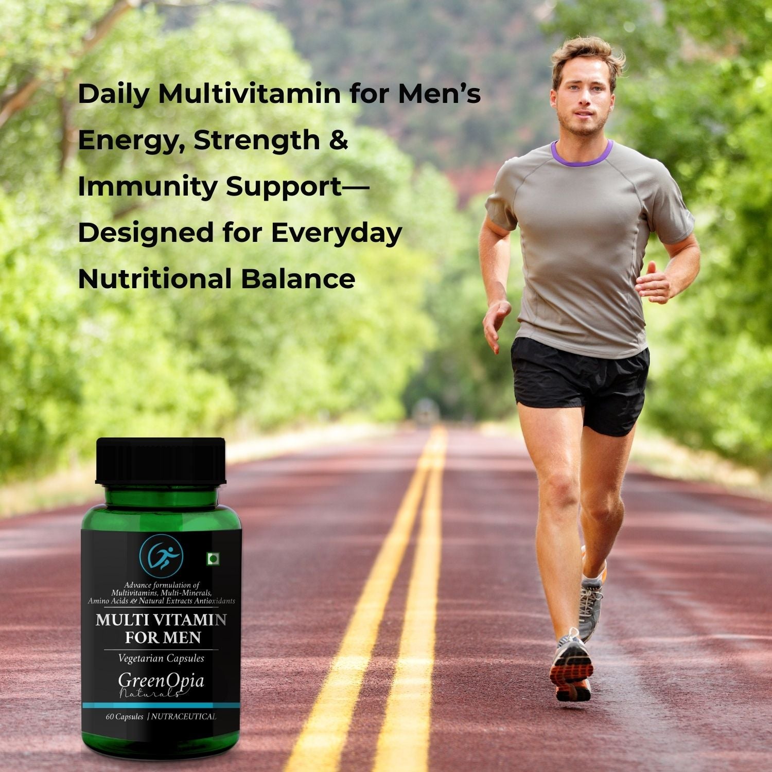 GreenOpia Multivitamins for Men 60 Vegetarian Capsules