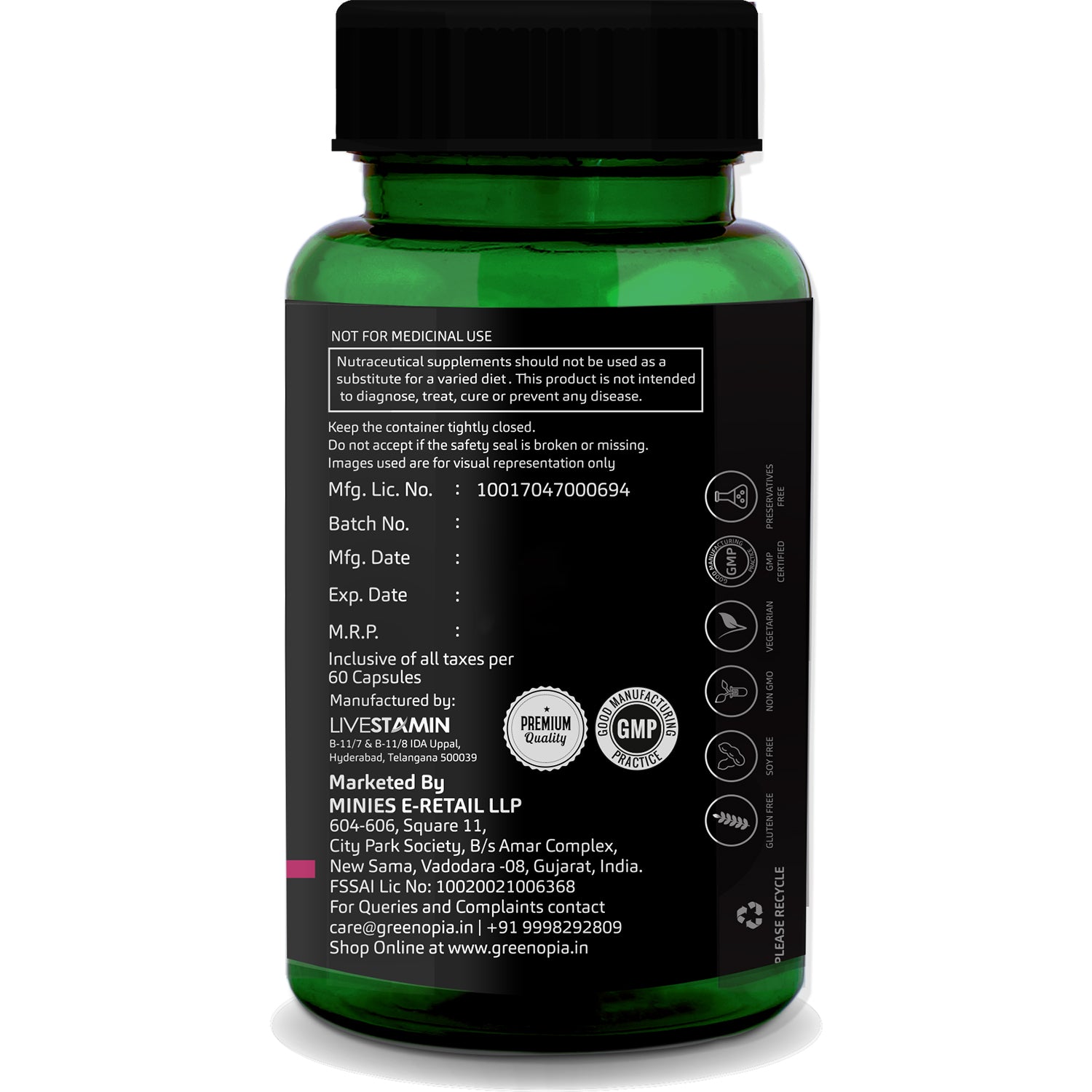 GreenOpia Multivitamins for Women 60 Vegetarian Capsules