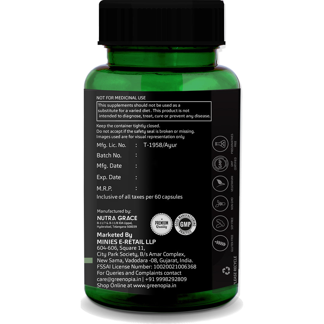 GreenOpia Neem Peppermint 60 Entric Coated Liquid Filled Vegetarian Capsules