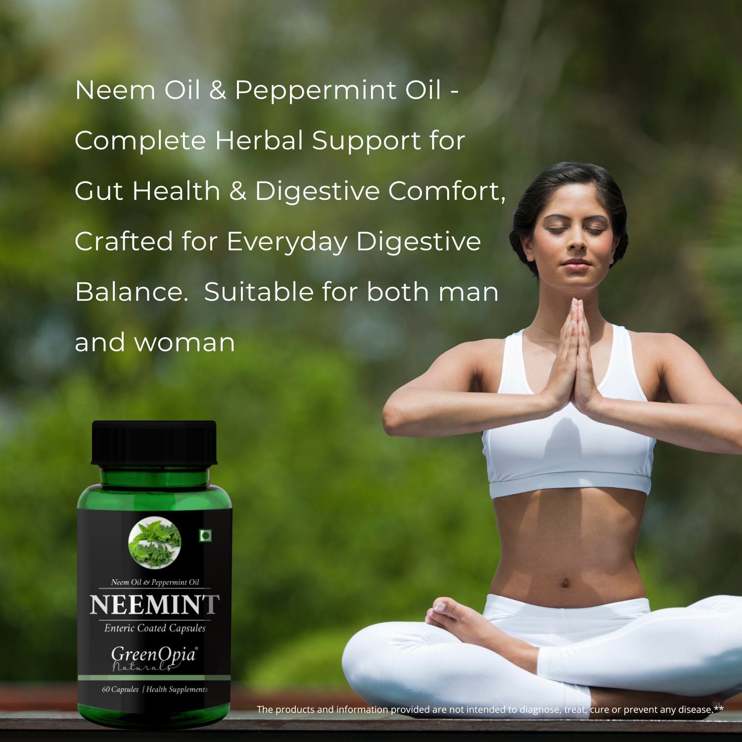 Neem Peppermint 60 Entric Coated Liquid Filled Vegetarian Capsules
