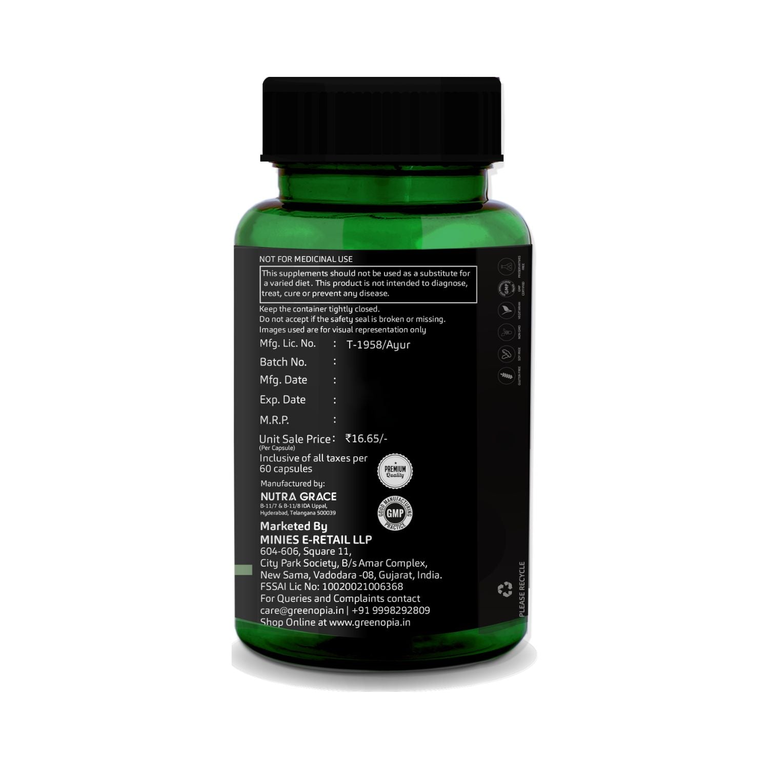 Neem Peppermint 60 Entric Coated Liquid Filled Vegetarian Capsules
