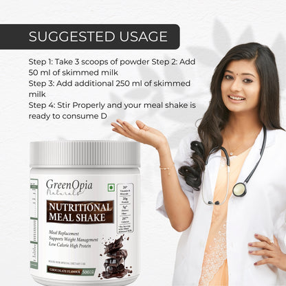 Nutritional Meal Replacement Shake for Weight Loss – 20g Protein, 5g Fiber, 500gram