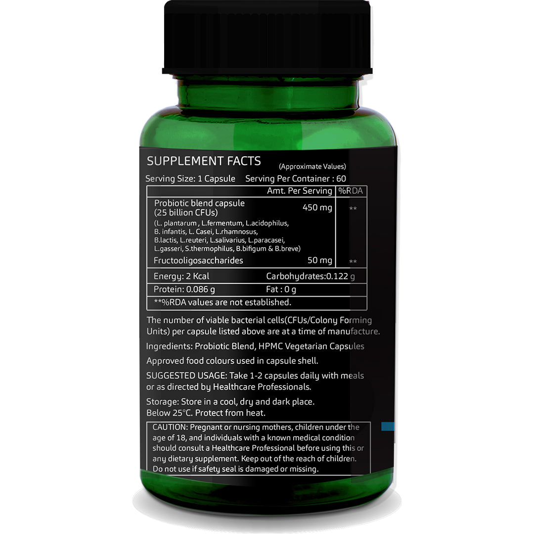 Pre and Probiotics Forte – 60 Vegetarian Capsules | Gut Health, Digestion &amp; Immunity Support